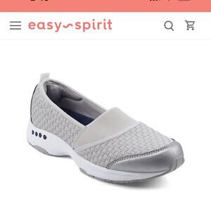 Easy Spirit Twist Women Slip-On Shoes/Flats/Sneakers Size 9.5 Gray Textile New